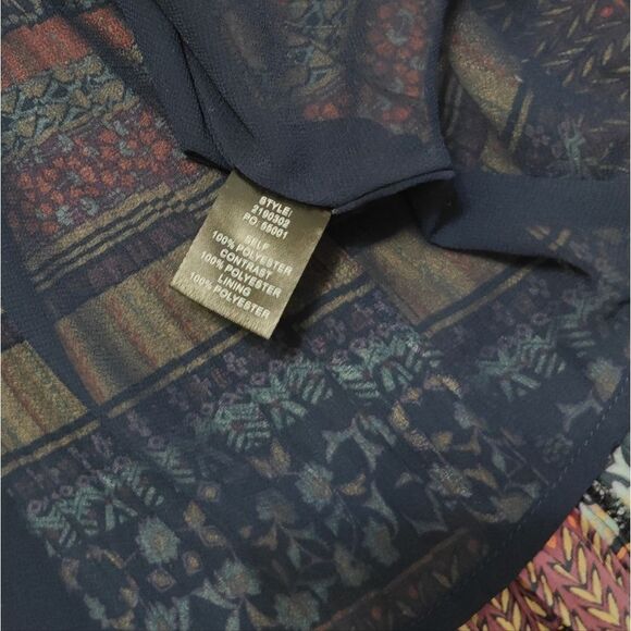 Anthropologie Bond 73 Tie Front Pleated Long Sleeve Sundress Sz L - Picture 7 of 7